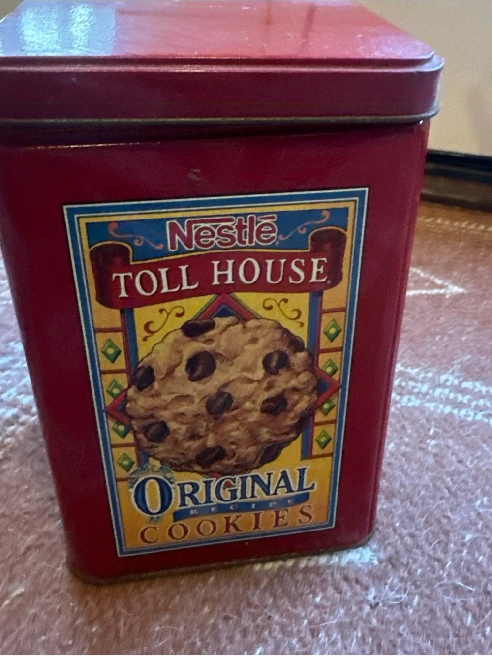 Nestle Toll House Cookie Tin Red Container
